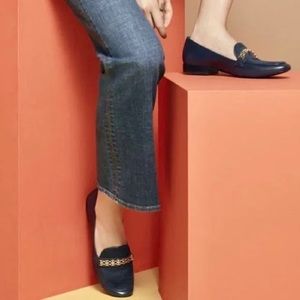 Tory Burch 'Gemini' Link Loafer in Royal Navy
